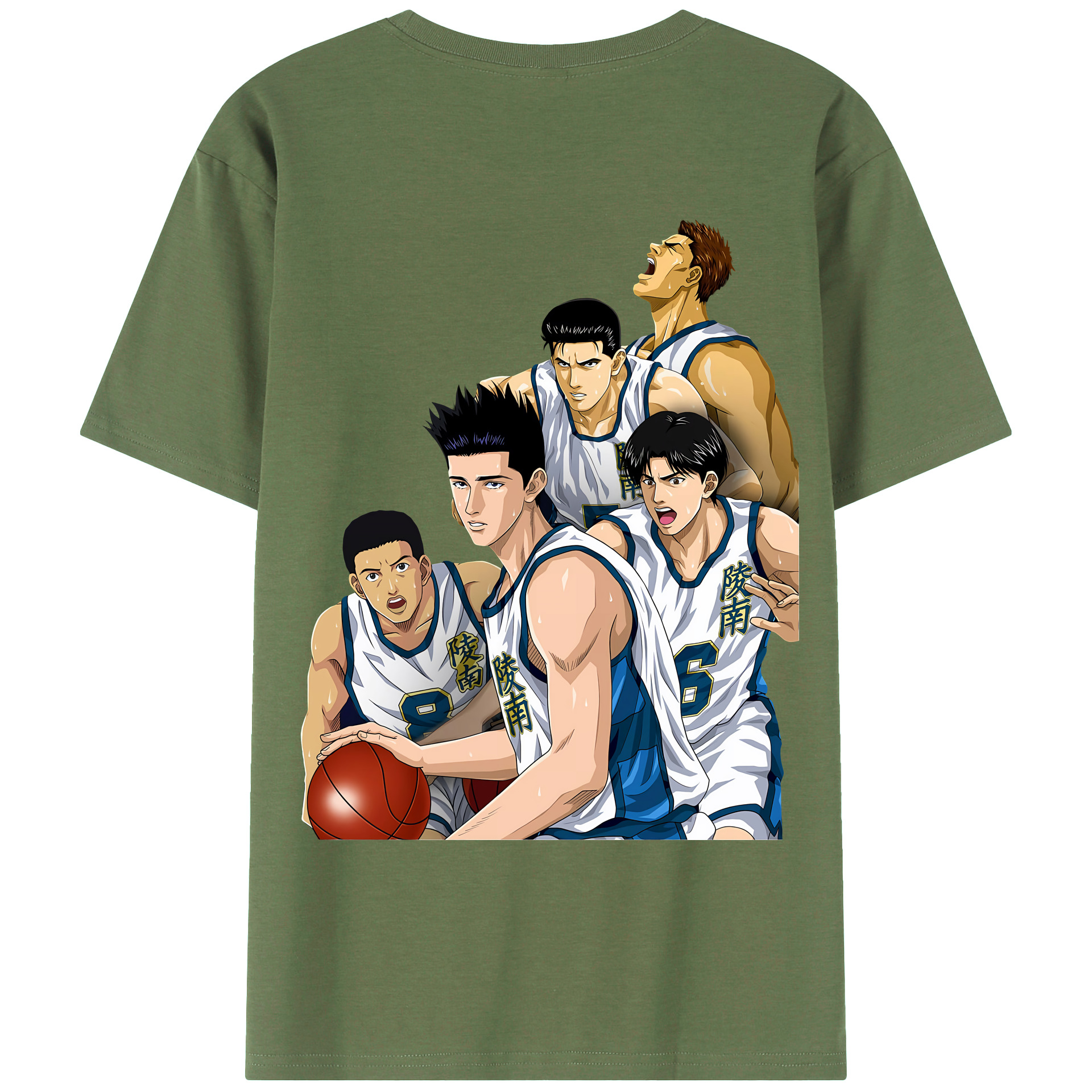 （画像用） SLAM DUNK／スラムダンク 綿100％ メンズ半袖Tシャツ（バックプリント） 通気性